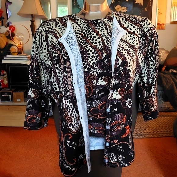 Vintage* 90s Tanjay 2-Piece Sequin Sweater Set - Picture 1 of 10